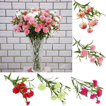 1 Buchet Buchet de flori Artificiale din Matase Flori de Garoafa Plantă artificială Nunta Petrecere Acasă Florale Decor Cadou de Ziua Mamei