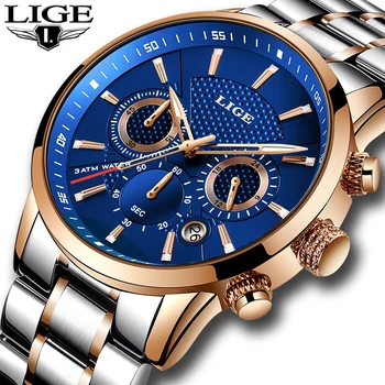 Ceas Casual pentru Bărbați Ceasuri Impermeabil Sport de Lux, Cronometru, Cronograf Cuarț Ceas din Oțel Inoxidabil de Afaceri Încheietura Ceas pentru Bărbați