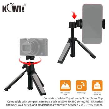 Mini Trepied Smartphone Clip kit Selfie pentru Sony RX100 Canon G7X Serie de Frig Pantof de Montare și 1/4