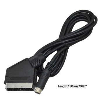 50PA 1,8 m RGB Scart Cablu AV Cablu Stabil Transmite 20-pin Conector pentru sega Saturn NTSC și PAL Plug - Negru
