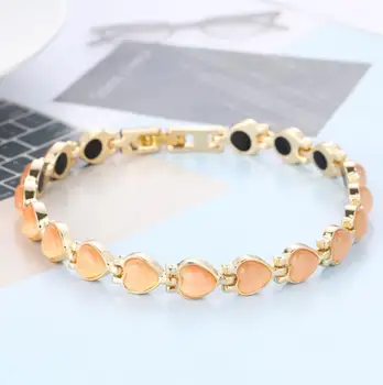 Personalitate de moda Creative Piersic Inima Magnet Bratara pentru Femei de Culoare de Aur cu Opal Magnet Brățară Bijuterii
