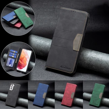 Moda de lux Magnetic Flip Caz de Telefon Pentru Samsung Galaxy S22 Plus S21 Ultra S20 Lite S20FE Slot pentru Card de Portofel Caz Acoperire
