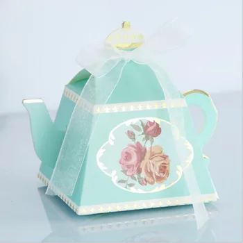100buc Unic Ceainic Hârtie de Design de Ambalare Cutie de Ceai de după-Amiază Consumabile Partid de Nunta de Decorare Bomboane Favoarea Cutie de Cadou