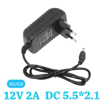 12V2A 100V-240V AC-DC Adaptor de Alimentare DC5.5*2.1 mm 2000 ma-NE UE Plug de Alimentare Încărcător, adaptor de Încărcare pentru Benzi cu LED-uri Lampă Comutator