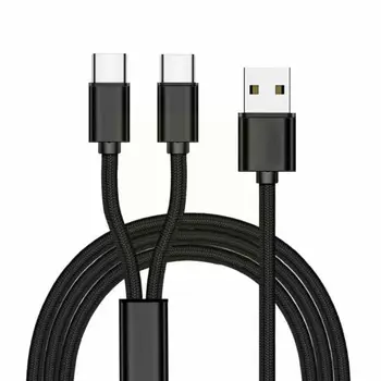 USB 2.0 de Tip Masculin Două Într-Un singur Cablu de Date Dublu s-a Încheiat DC 5V 2.5 a Pentru Tip-c Multi-funcția de Cablu de Încărcare Pentru Xiaomi Samsu E8N5