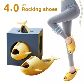 Nouă Femei Slăbire Echilibru poftă de mâncare Balansoar Pantofi Picior de Frumusete Picior Creative Acasă Exercițiu Papuci Doamnelor Pană Platforma Papuci