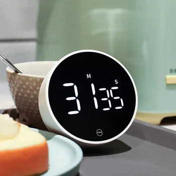 Miiiw Digital Timer Bucătărie Magnetic Temporizator cu 3 Niveluri de Volum 2 Non-Alunecare Tampoane de Ou cu Mare Ecran cu LED-uri