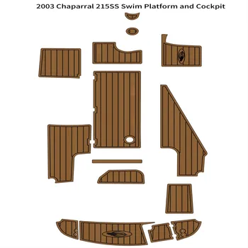 2003 Chaparral 215 SS Platforma de Înot Pilotaj Barca Spuma EVA Punte din lemn de Tec Etaj Pad