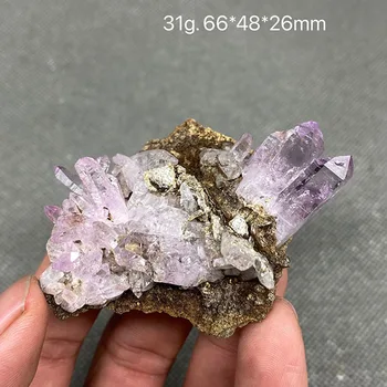 100% Naturale Rare Mexic Cruz cap Dublu cristal ametist minerale-specimen de Cristal de Cuarț de Bord