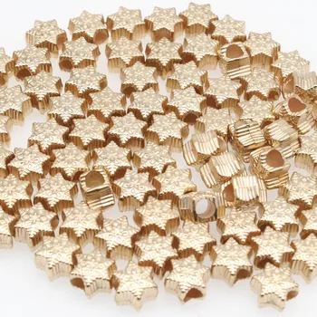 CHONGAI 100buc Fulg de nea de Culoare de Aur CCB Liber Margele Spacer Pentru a Face Bijuterii DIY Colier Bratara 11mm