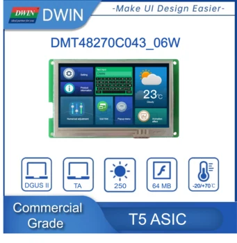 DWIN T5 HMI Inteligent de Afișare, DMT48270C043_06W 4.3