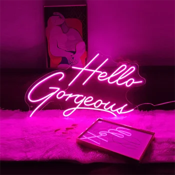 Ineonlife Salut Superba Semn de Neon LED Acasă Petrecerea de Nunta Ziua Îndrăgostiților Cameră Stralucitoare Personalitate de Moda, Decor de Perete