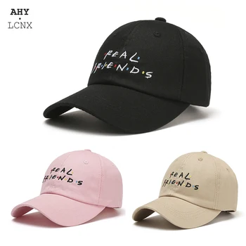 Brand coreean Șapcă de Baseball Bărbați Femei Scrisoare broderie Prieteni Adevărați Pălărie Trend Hip Hop Snapback Cap Casual Kanye Tumblr Tata Pălărie
