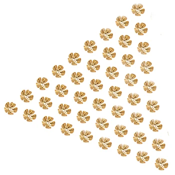 Flori Șirag de mărgele de Capace de 8mm Placat cu Aur de Bijuterii de Luare 50Pcs Filigran Beadcaps