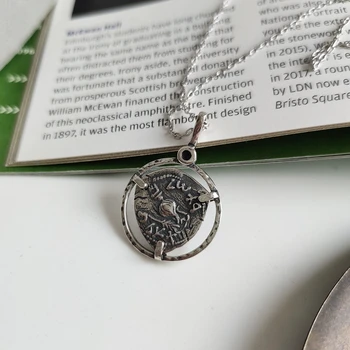 LouLeur argint 925 neregulate element colier vintage vechi creative pandantiv colier pentru femei la modă de bijuterii