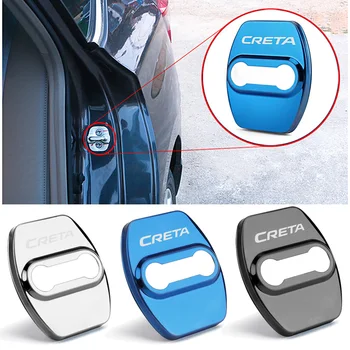 4buc CRETA Logo-ul Autocolant Auto Door Lock Capac de Protecție Pentru Hyundai CRETA Catarama Capac Blocare Stop Anti Rugina Acoperi