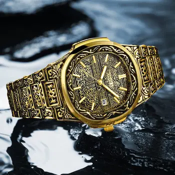 lux ceas de aur pentru bărbați de brand ONOLA moda Oțel rezistent la apa de aur ceasuri de om olock Reloj Hombre