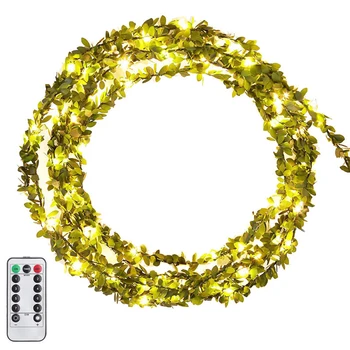 3-10M de Viță de vie Ghirlanda de Lumina Șir DIY Mini Frunza Verde Iedera Zânelor Lumină de Control de la Distanță 8mods pentru Nunta Petrecere de Ziua Îndrăgostiților Decor