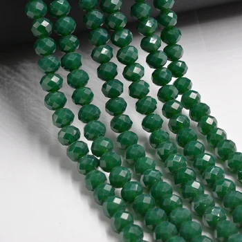 Culoare verde inchis 3*4mm 140pcs Rondelle Austria fatetate de Cristal Margele de Sticla Vrac Distantier Rotund Margele pentru a Face Bijuterii