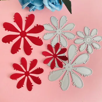 3D flori fundal mor de Tăiere de Metal Moare DIY Hârtie Album Carduri de Relief Ambarcațiunile de Tăiat Mor de artizanat lucrate manual
