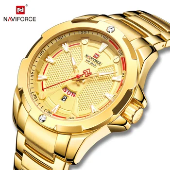 NAVIFORCE de Moda de Lux Ceas de Aur pentru Bărbați 2022 Militar Nou Sport Cuarț Ceas de mana Casual Ceas din Oțel Inoxidabil Wateproof Ceasuri