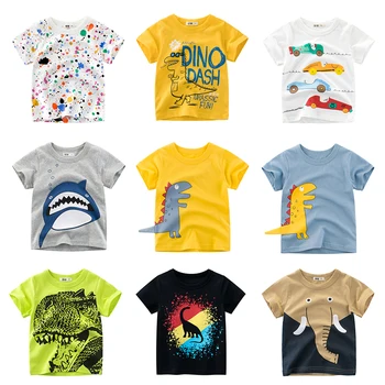 OLEKID 2022 Vara pentru Copii Baieti Haine Imprimate Desene animate Baieti Tricouri 2-8 Ani Copii Baby Boy Topuri cu Maneci Scurte Copilul Tees