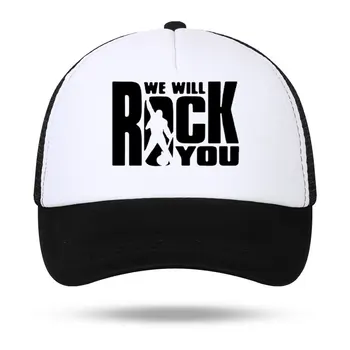 We Will Rock you Print Sapca Unisex Moda Regina Rock Band Fanii Rock Roll Părinte-copil Pălării Plasă Vizor în aer liber Palarie de Soare