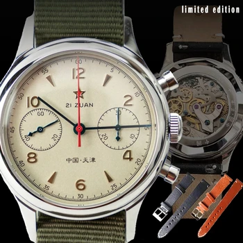 Sugess Pescăruș Mișcare 1963 Cronograf Mecanic Ceas Pentru Bărbați 38mm Manual Pilot Safir ST1901 Om 40MM Bărbați Ceas Militar