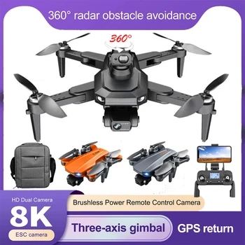 2022 Noi RC Drone 3 Axe 4K 8K Dual aparat de Fotografiat Profesional Brushless GPS Pliabil Quadcopter 3000M 28Mins FPV Elicopter RG106 Jucarii