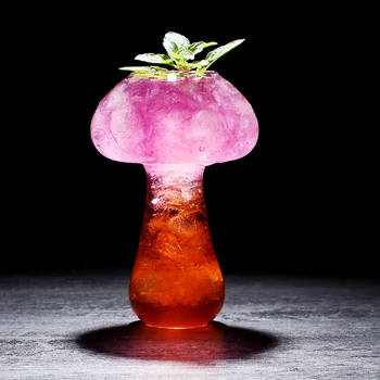 2 buc/Set Pahar Transparent Ciuperci Cupa Moleculară Cocktail de Bere Vinuri Băuturi Alcoolic Ochelari pentru KTV Creative Cana de Ciuperci