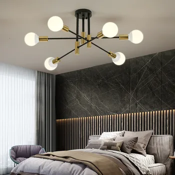 Stil Nordic Moderne de Iluminat Pandantiv de Aur Simplu Dormitor Minimalist Personalitate Lampă de Tavan pentru Camera de zi Sala de Mese de Studiu