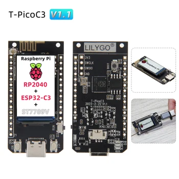 LILYGO® T-PicoC3 ESP32-C3 RP2040 WIFI fără Fir Bluetooth Module de Dezvoltare Bord Dublu MCU 1.14 Inch ST7789V de Afișare pentru Arduino
