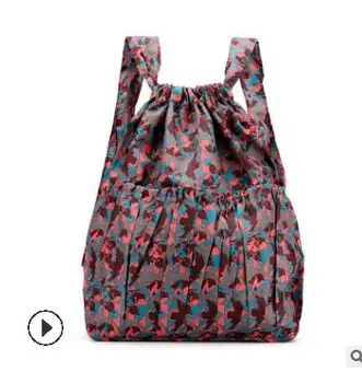 1buc/lot de Moda Vinatge Cordon Rucsaci Femei Capacitate Mare de Flori Stil Etnic Impermeabil Nylon Backpack