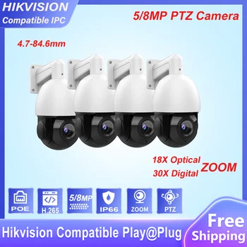 PTZ IP Camera de 5MP, 8MP 18X-30X ZOOM Impermeabil Mini Speed Dome de Exterior IR 50M H. 265 Camera de Securitate CCTV IP 4BUC