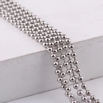 onwear 10buc 60cm 2,4 mm lanț cu bile din oțel inoxidabil diy colier cu lanturi pentru bijuterii a face provizii