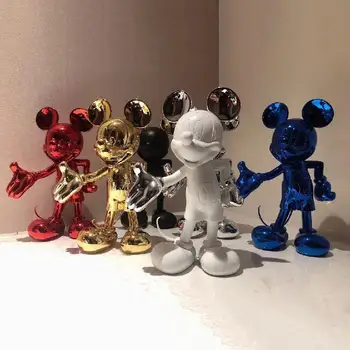 30cm Disney Mickey Mouse Statuia face semn Mickey Desene animate Figura Rășină Sculptura Trendy Magazin de Decorațiuni interioare Ornamente Handmade