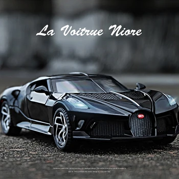 Diecast Scara 1/32 Bugatti Lavoi Ture Noire Super Model de Masina Jucarii Vehicule pentru Copii Miniauto Colecție Copii Băieți Cadouri