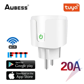 Aubess Smart Plug Socket EU16A/20A Wifi de la Distanță Inteligent Plug PC Smart Priza de Putere Tuya de Viață Inteligentă APP Funcționează Cu Alexa de Start Google