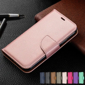 De lux Litchi Culoare Solidă Portofel Caz Flip Pentru iPhone 14 12 mini 11 Pro Max iPhone SE 2020 2022 10 XS X XR 6 6S 7 8 Plus