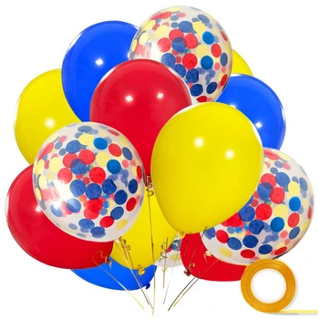 16pcs/multe Baloane de Partid ziua de 12 țoli Roșu Galben Albastru Regal Latex, Baloane, Confetti, Baloane Copil de Dus la Petrecerea de Ziua Suppl