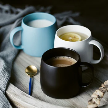 MUZITY căni de Porțelan Mat de Cafea sau Cana de Ceai 450ml Lapte micul Dejun Cana Drinkware