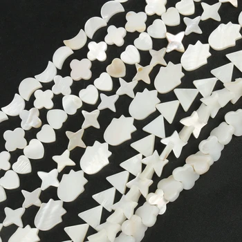 Naturale de apă Dulce Coajă Margele Fluture Triunghi Star Formă de Semilună Shell Pearl Margele pentru Bijuterii DIY Brățară 15