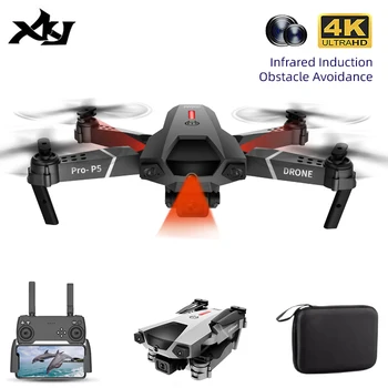 XKJ P5 Mini Drona 4K Camera Dublă Wifi FPV Înălțime Fixă Infraroșu de Evitare a obstacolelor Quadcopter RC Elicopter Copilului Jucării