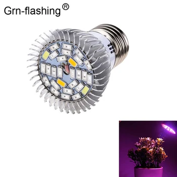 Grnflashin Spectru Complet E27 18leds 28leds LED-uri Cresc Light carcasa din Aliaj de AC85-265V LED Lampă Bec Pentru Înflorire Planta Semințe în Creștere