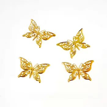 Transport gratuit 30buc Placat cu Aur cu Fluture Filigran Împachetări cu Conectori de Metal Artizanat Cadou Decor DIY 39x26mm