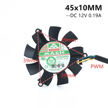 MGT5012XF-W10 de Înaltă Calitate Ultra Liniștită 5010 Graphics Card de Fan Blade 45MM Diametru 39mm Gaura Teren de 12V 0.19 O Lama Ventilator 4pin PWM
