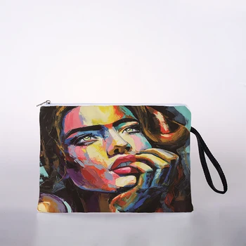 Fovismul pictură în ulei de imprimare doamnelor sac de cosmetice drăguț pentru călatorii de stocare portabile geantă de mână sac de cosmetice borsetă
