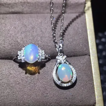 Naturale opal set, transforma de culoare, glamour, moda, popular pietre, doamnelor preferate, argint 925 trimite lanț