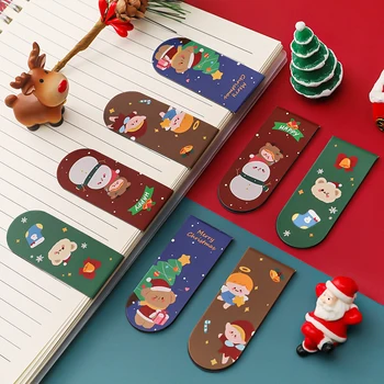 Desene Animate De Crăciun Magnetic Marcaj Student Rechizite Magnet Carte Clip Diy Carte Mini Clip Marcaje Pentru Cărți Cadou