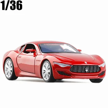 1:36 Scară Maserati GT Sport masini de turnat sub presiune Model de Masina de Jucarie Cu Trage Ușile din Spate se poate deschide Colecția de Cadouri Pentru copii Jucarii